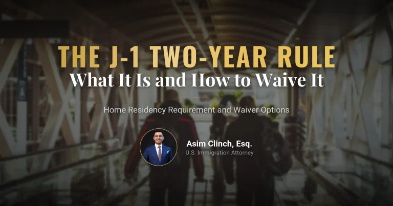 What is the J1 Visa Two-Year Rule, and How Can It Be Waived?