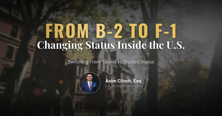 Switching from Tourist Status (B2) to Student Status (F1) in the U.S.
