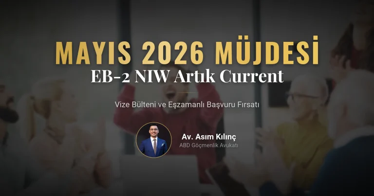 Mayıs 2026 Vize Bülteni Müjdesi: EB-2 NIW Artık "Current"! (Eşzamanlı Başvuru Fırsatı)
