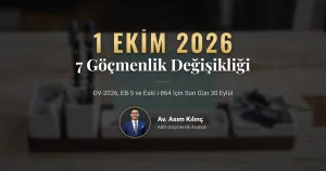 1 Ekim 2026 göçmenlik değişiklikleri: 30 Eylül son tarihleri, yeni mali yıl ve Ekim takvimi