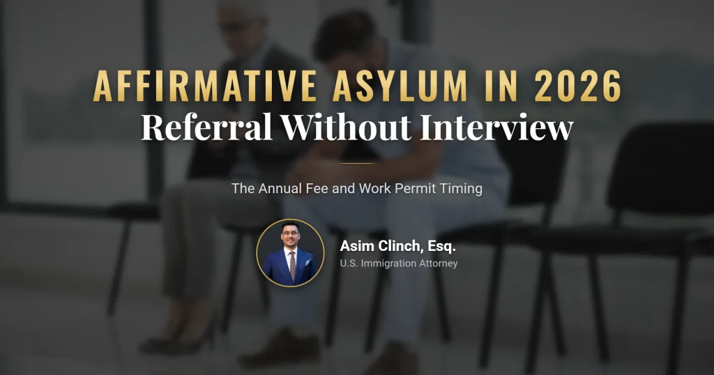 Asylum application 2026 referral, annual fee, and work permit timeline