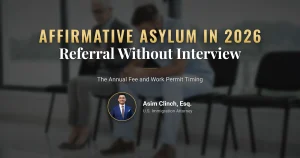 Asylum application 2026 referral, annual fee, and work permit timeline