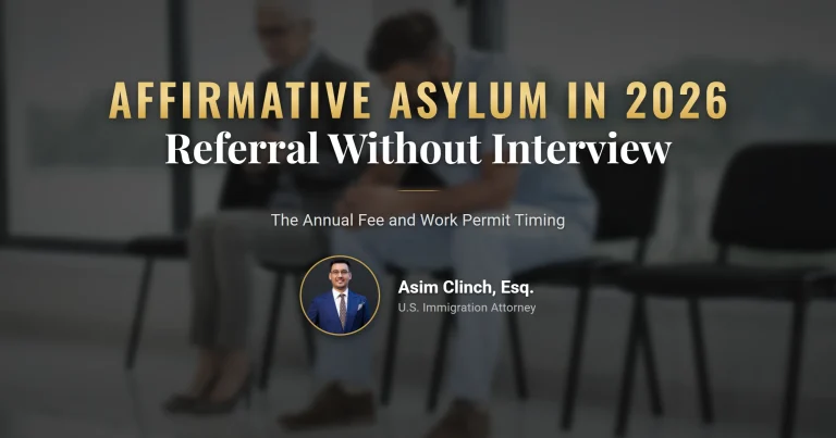 Asylum application 2026 referral, annual fee, and work permit timeline