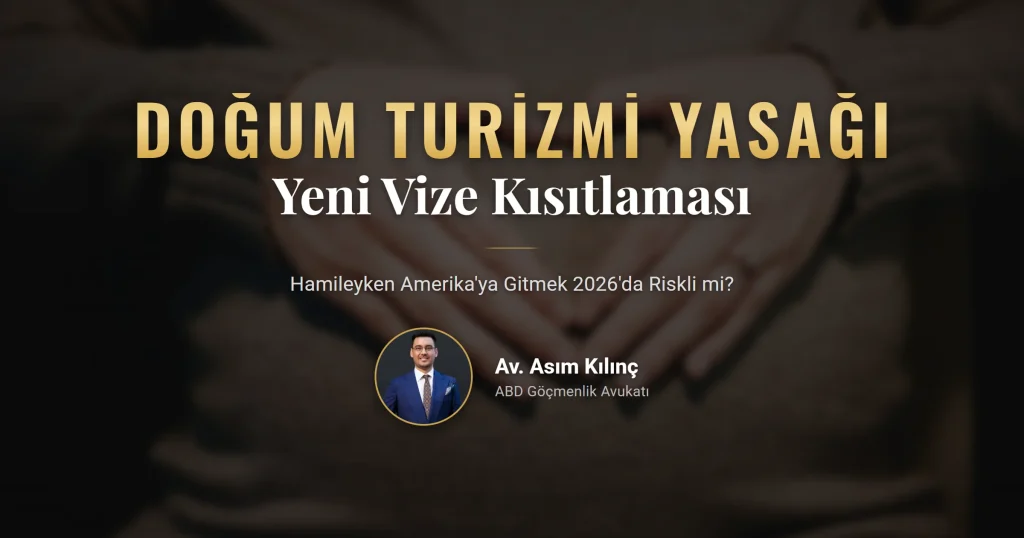 Doğum turizmi Amerika 2026 vize kısıtlaması ve pasaportuyla havalimanında bekleyen hamile B-2 yolcu