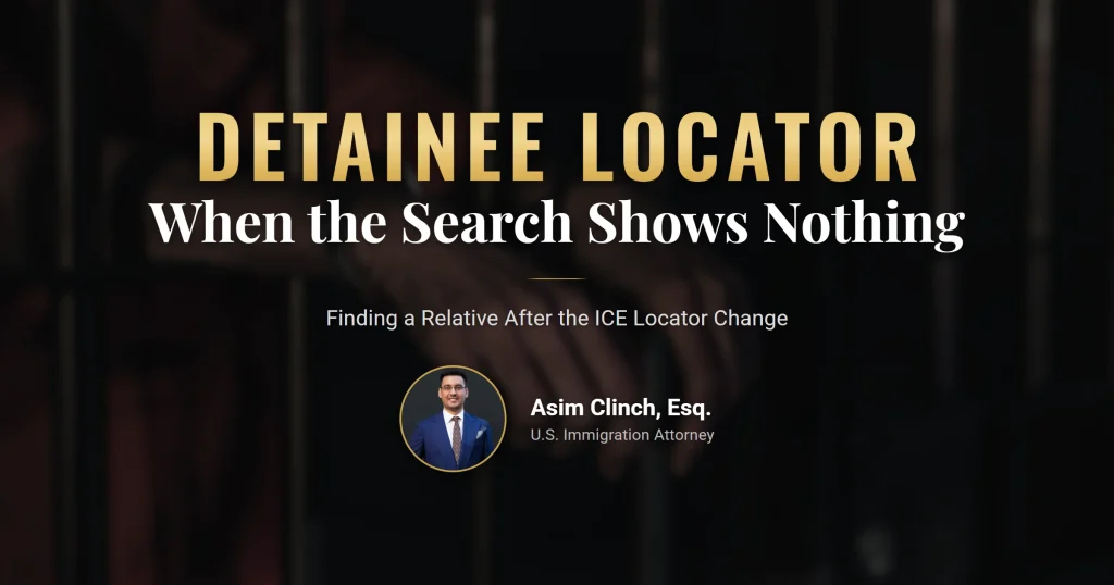 ICE detainee locator search screen after the September 2026 change