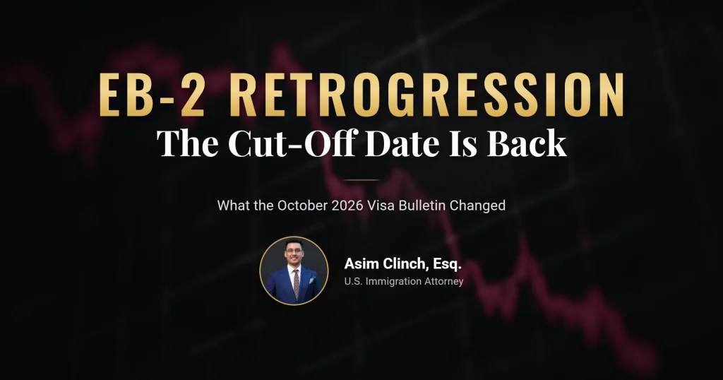 EB-2 retrogression in the October 2026 Visa Bulletin, with the worldwide final action date at January 1, 2025