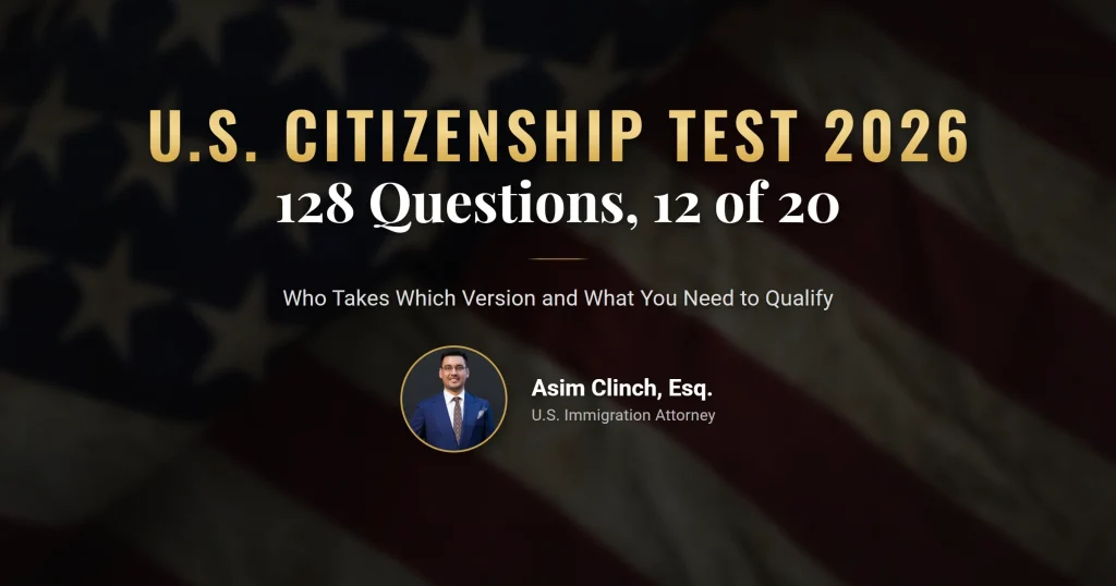 The U.S. citizenship test in 2026: 128 questions, 12 of 20 to pass, and who takes which version
