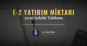 E-2 Vizesi İçin Gerçekte Ne Kadar Para Gerekli? 2026 Sektör Tablosu