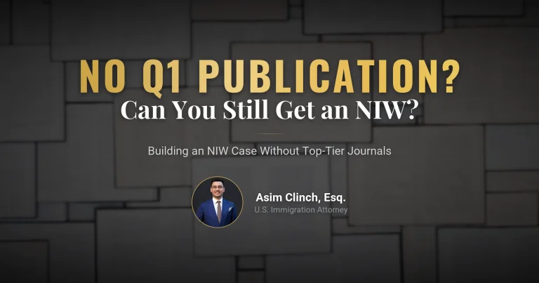 Can You Get an EB-2 NIW Without a Q1 Publication?