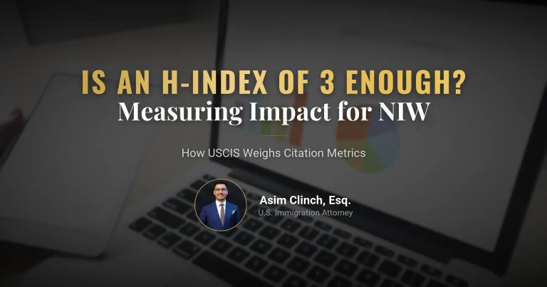 Is an H-Index of 3 Enough for EB-2 NIW?