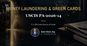 Money laundering green card guidance under USCIS PA-2026-14
