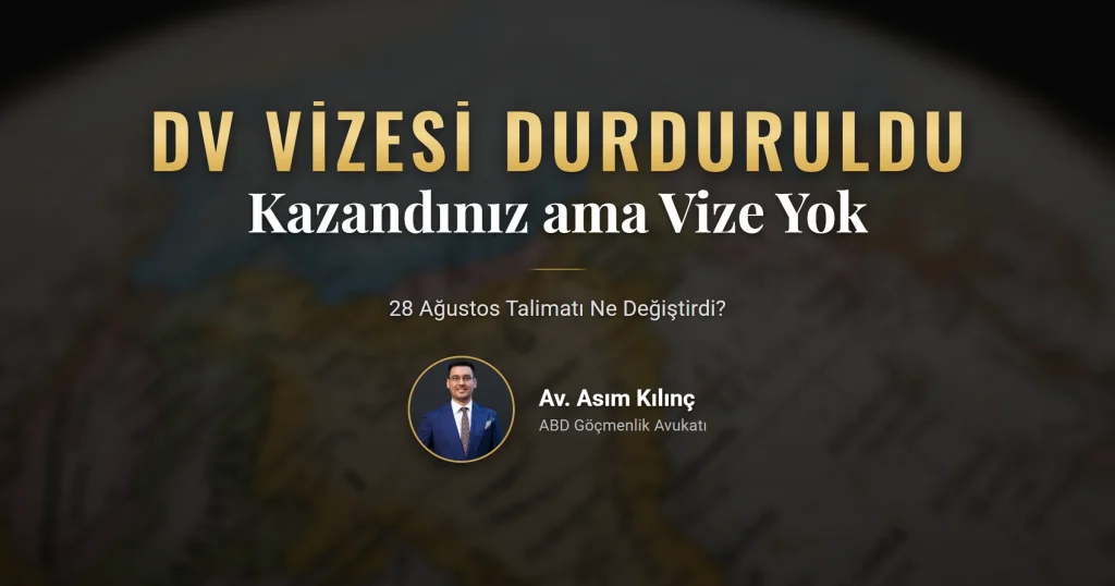 DV vizesi durduruldu duyurusunu inceleyen Green Card talihlisi