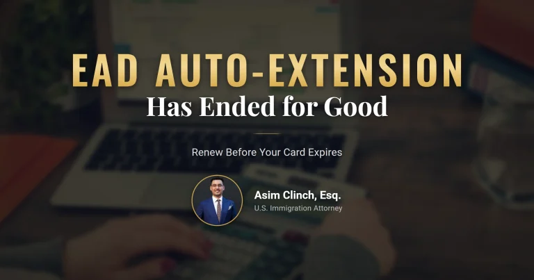 EAD automatic extension rule and work permit renewal timeline