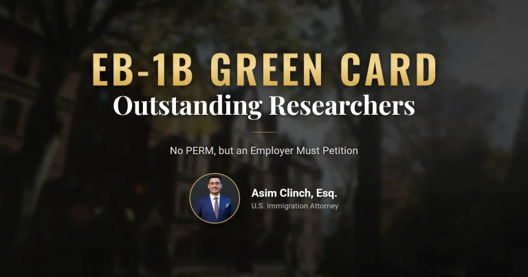 EB-1B green card criteria for professors and researchers