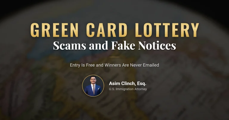 green card lottery scam warning and fake winner email