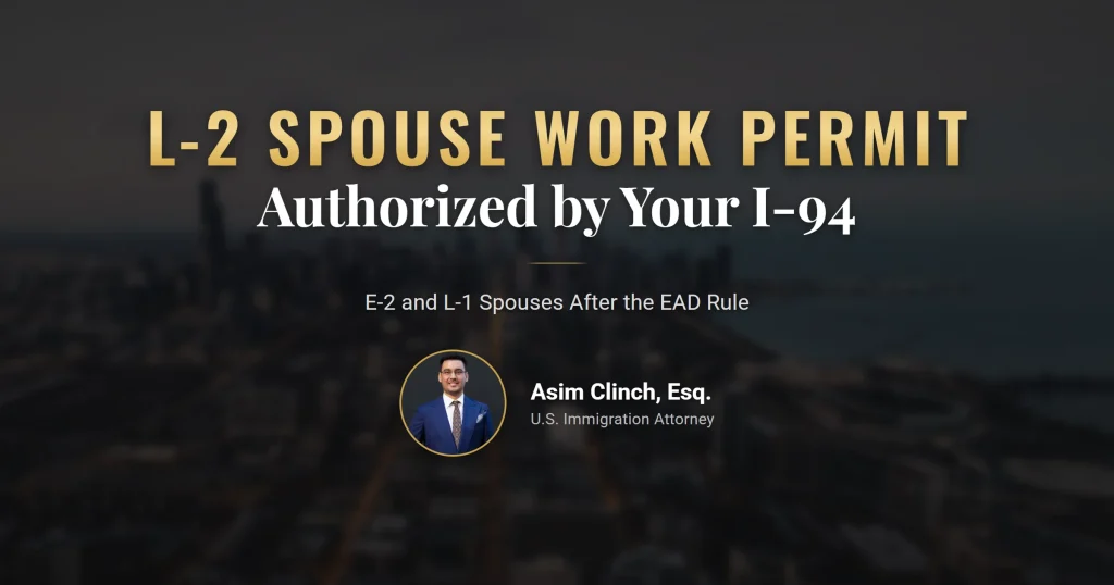 L-2 spouse EAD and annotated Form I-94