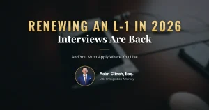 L-1 visa renewal interview and application location