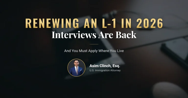 L-1 visa renewal interview and application location