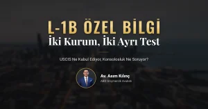 L-1B özel bilgi delil ve kurum standardı karşılaştırması