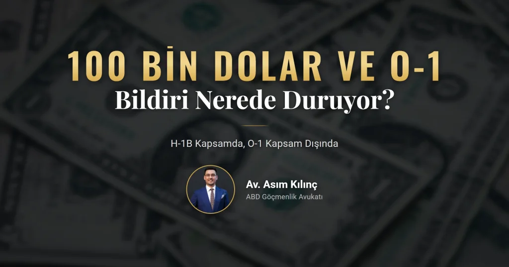 O-1 vizesi alternatif ve H-1B maliyet karşılaştırması