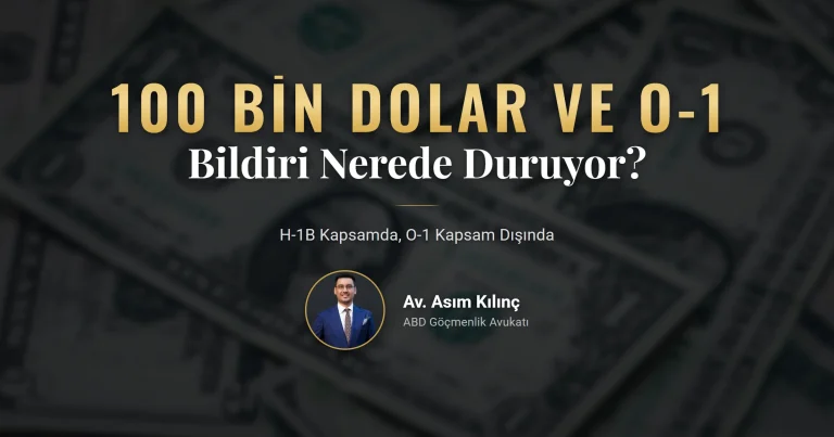 O-1 vizesi alternatif ve H-1B maliyet karşılaştırması