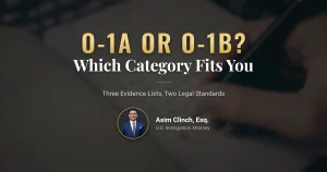 O-1B category difference and profession map
