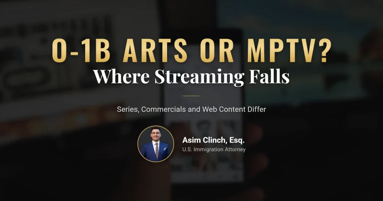 O-1B MPTV standard for streaming and digital work