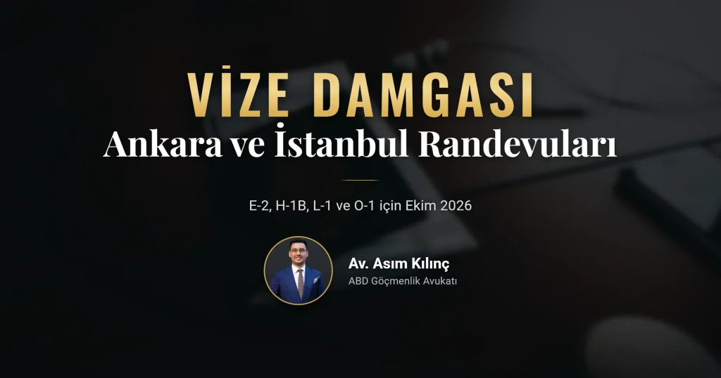 vize damgası randevusu için Ankara ve İstanbul karşılaştırma takvimi